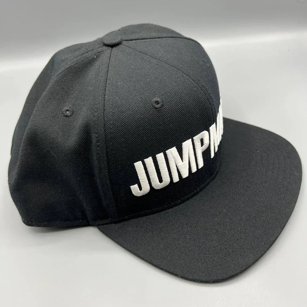 Air Jordan Hat Men Black White Embroidered Logo‎ Jumpman Script Snap Back Cap